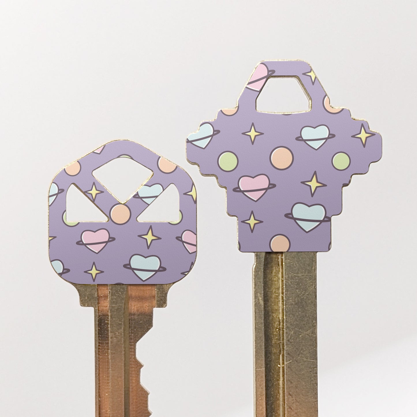 Corazones pastel cósmicos